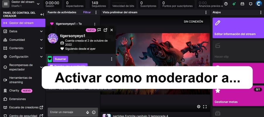 como hacerse moderador en twitch