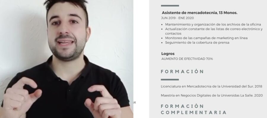 estructura del currículum vitae